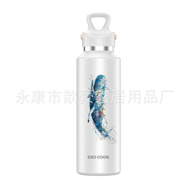 316单手二指秒开杯两件按压式车载户外无螺纹运动水茶壶保温保冷