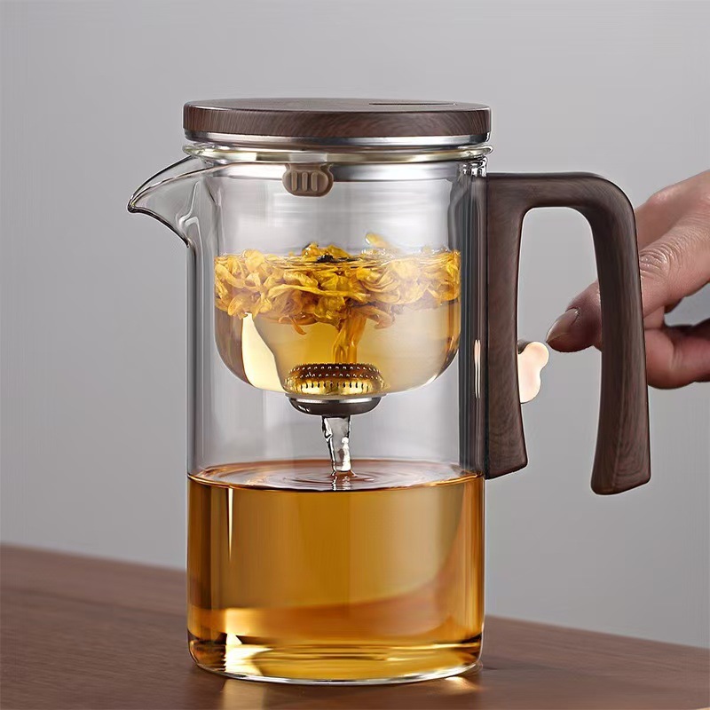飘逸杯泡茶壶茶水分离家用泡茶神器磁吸泡茶器玻璃过滤冲茶壶茶具