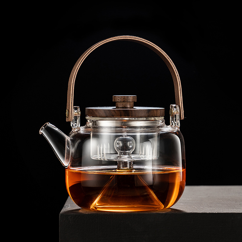 批发日式高硼硅玻璃煮茶壶电陶炉壶泡茶壶家用烧水壶 加厚提梁壶