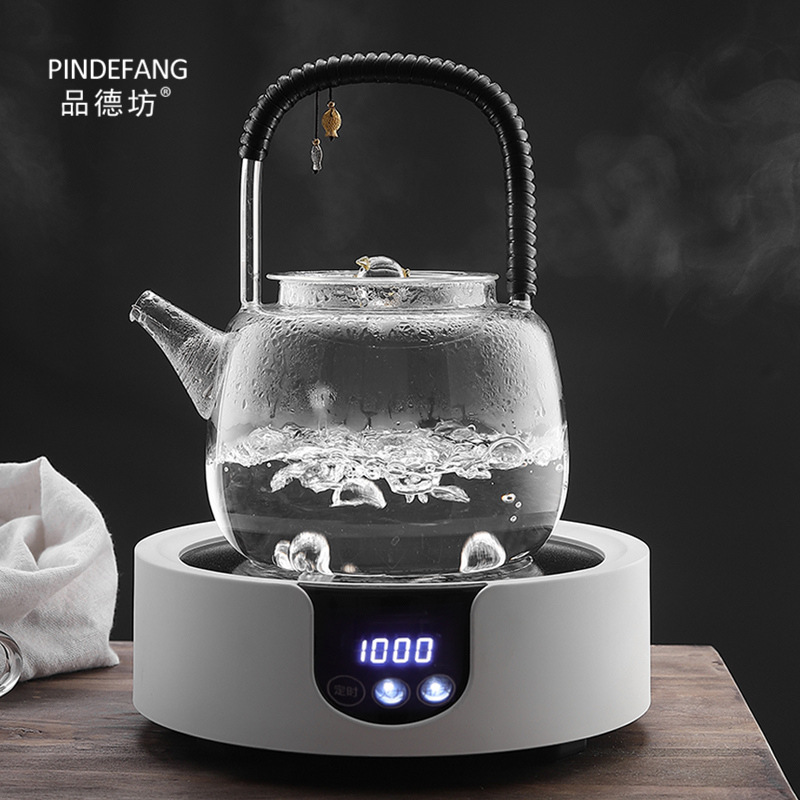 玻璃烧水壶家用煮茶壶过滤泡茶壶玻璃把提梁壶功夫茶具电陶炉