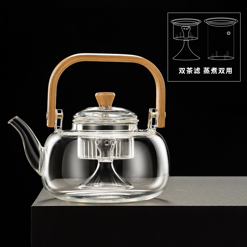 玻璃煮茶壶泡茶家用耐高温茶具套装提梁烧水壶煮茶器电陶炉泡茶壶